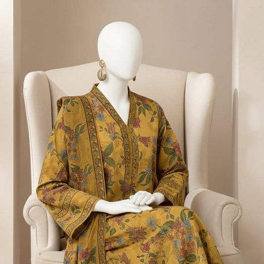 luxury embroidered print 3PC SUIT FC751 - Abeeha Fabric