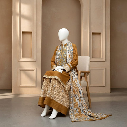 Premium Embroidered 3PC Summer Lawn AF - 1030 - Abeeha Fabric