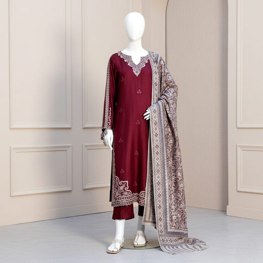 Premium Embroidered 3PC Summer Lawn AF - 1032 - Abeeha Fabric