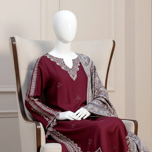 Premium Embroidered 3PC Summer Lawn AF - 1032 - Abeeha Fabric