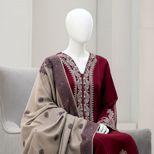 Premium Embroidered 3PC Summer Lawn AF - 1035 - Abeeha Fabric