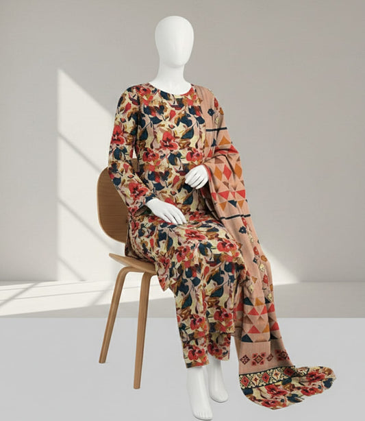 Premium Quality Lawn Digital printed 3PC SUIT AP - 113 - Abeeha Fabric
