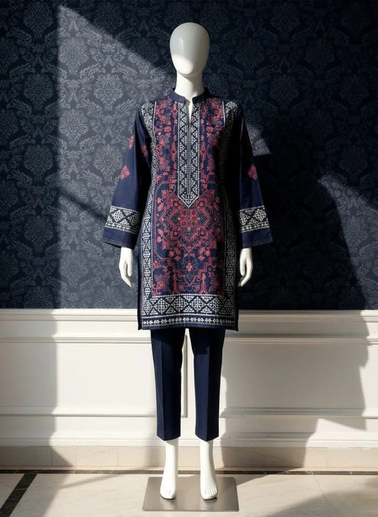 Unstitched embroidery 2pc AF13202 - Abeeha Fabric