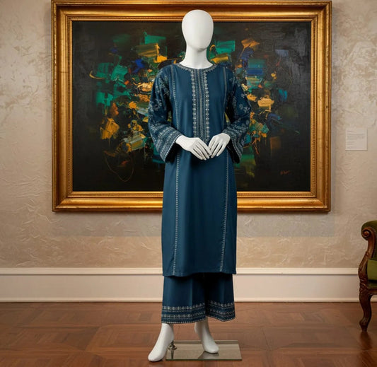 2 Piece Unstitched Embroidered Lawn 2026 AF13203 - Abeeha Fabric