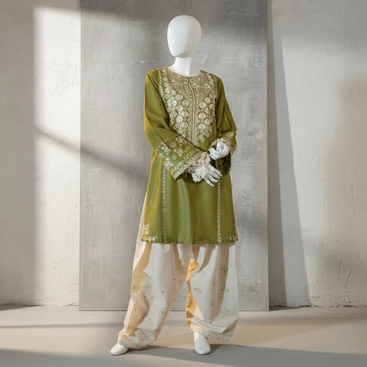 2 Piece Unstitched Embroidered Lawn 2026 AF13205 - Abeeha Fabric