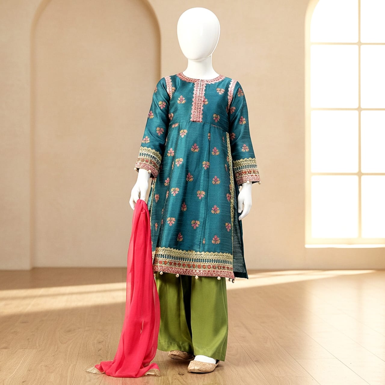 Lawn Eid collection 3pc kids code AC502 - Abeeha Fabric