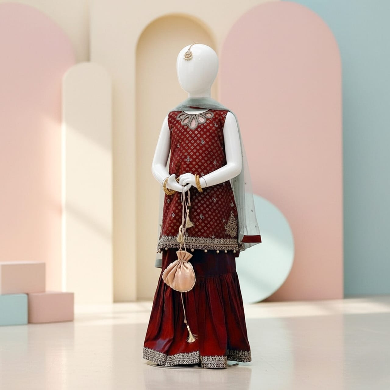 Lawn Eid collection 3pc kids code AC504 - Abeeha Fabric