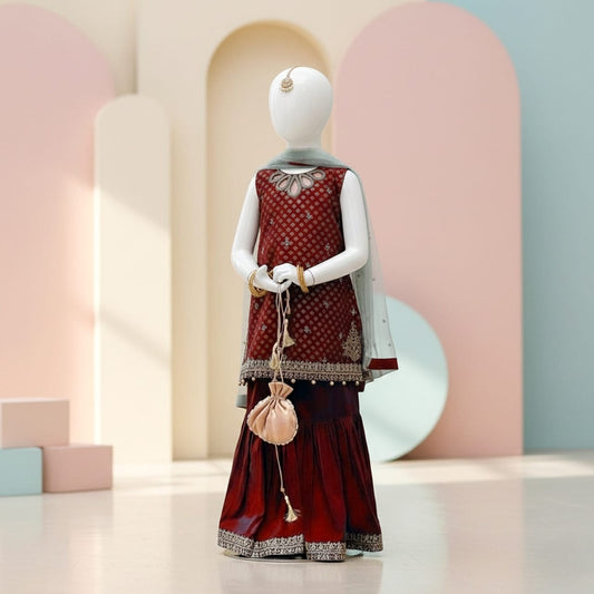 Lawn Eid collection 3pc kids code AC504 - Abeeha Fabric