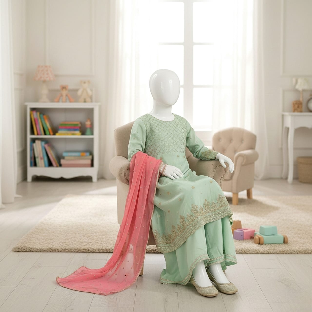 Lawn Eid collection 3pc kids code AC505 - Abeeha Fabric