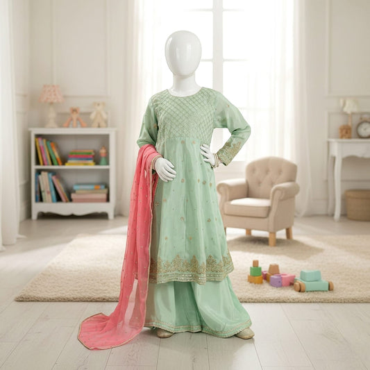 Lawn Eid collection 3pc kids code AC505 - Abeeha Fabric