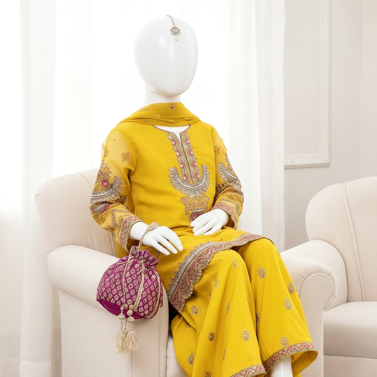 Lawn Eid collection 3pc kids code AC508 - Abeeha Fabric