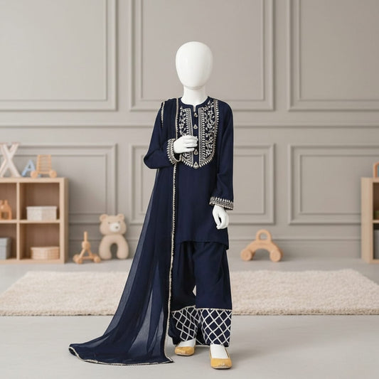 Lawn Eid collection 3pc kids code AC509 - Abeeha Fabric