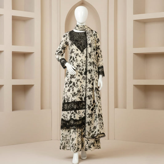 Premium 3PC Digital Summer Lawn 2026 | AF - 1052 - Abeeha Fabric