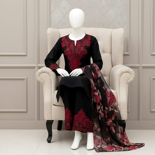 Premium Embroidered 3PC Summer Lawn AF - 1023 - Abeeha Fabric