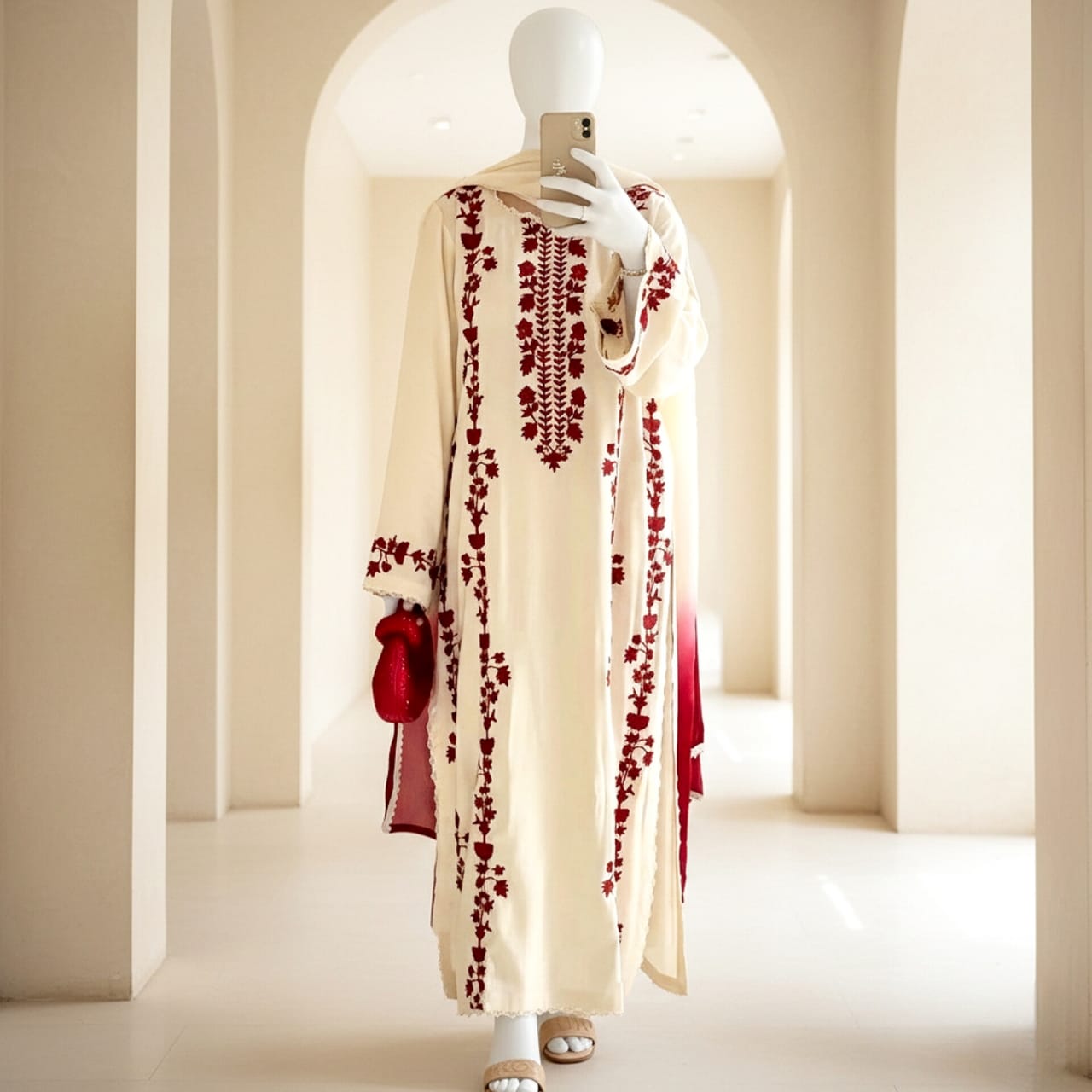 Premium Embroidered 3PC Summer Lawn AF - 1027 - Abeeha Fabric