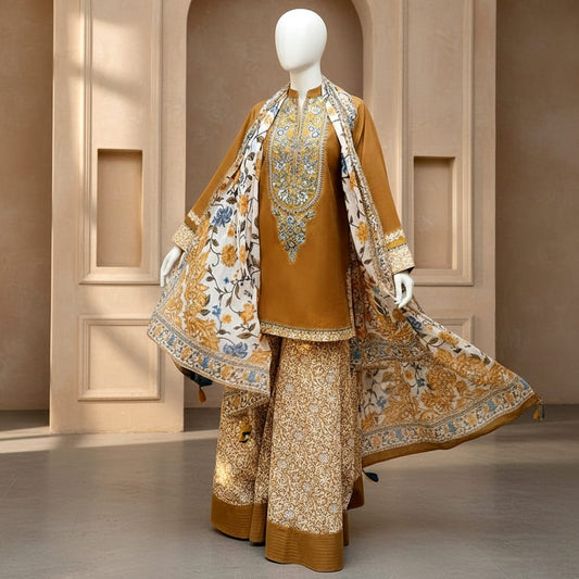 Premium Embroidered 3PC Summer Lawn AF - 1030 - Abeeha Fabric