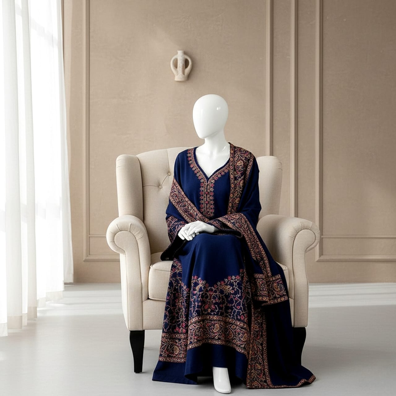 Premium Embroidered 3PC Summer Lawn AF - 1033 - Abeeha Fabric