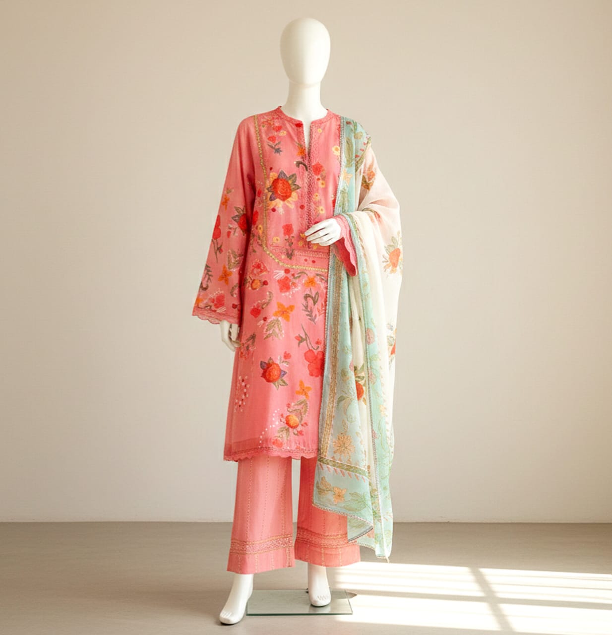 Premium Quality Lawn Digital printed 3PC SUIT AP - 102 - Abeeha Fabric