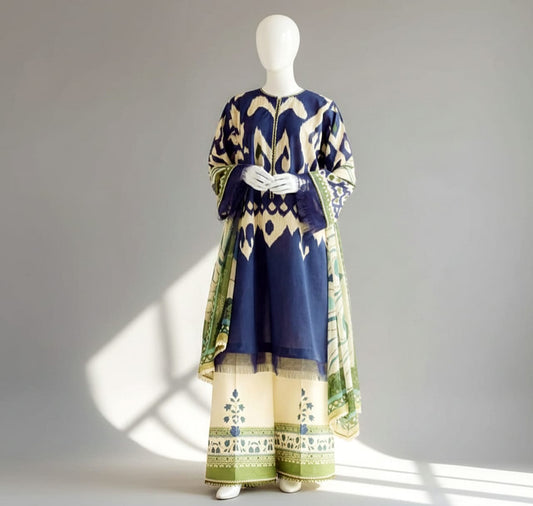Premium Quality Lawn Digital printed 3PC SUIT AP - 106 - Abeeha Fabric