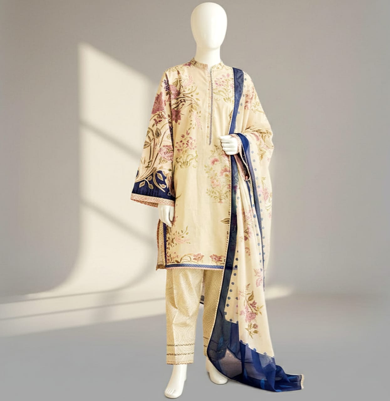 Premium Quality Lawn Digital printed 3PC SUIT AP - 107 - Abeeha Fabric