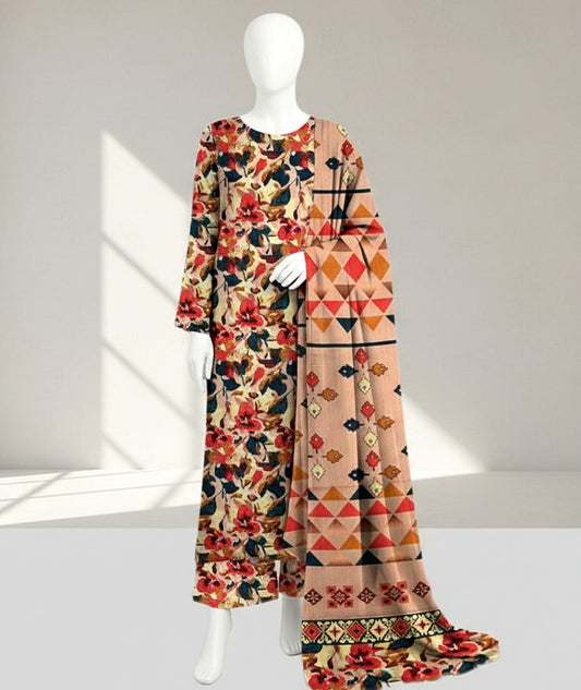 Premium Quality Lawn Digital printed 3PC SUIT AP - 113 - Abeeha Fabric