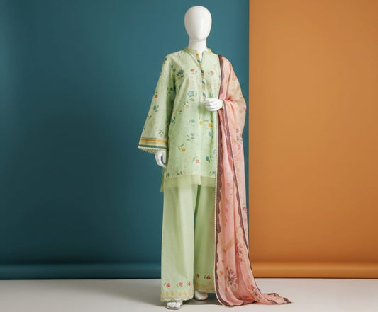 Premium Quality Lawn Digital printed 3PC SUIT AP - 116 - Abeeha Fabric