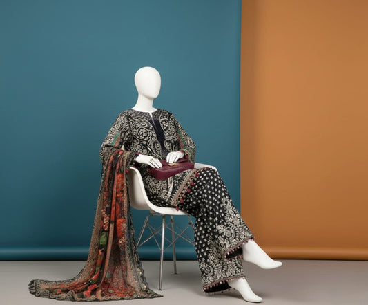 Premium Quality Lawn Digital printed 3PC SUIT AP - 117 - Abeeha Fabric