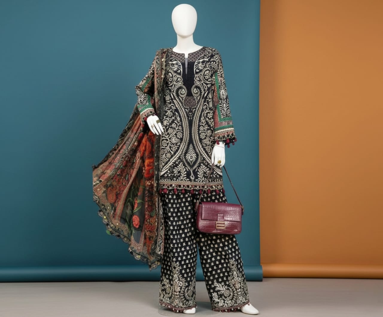 Premium Quality Lawn Digital printed 3PC SUIT AP - 117 - Abeeha Fabric