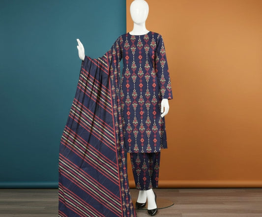 Premium Quality Lawn Digital printed 3PC SUIT AP - 118 - Abeeha Fabric