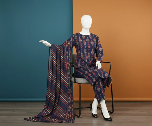 Premium Quality Lawn Digital printed 3PC SUIT AP - 118 - Abeeha Fabric