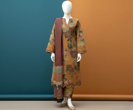 Premium Quality Lawn Digital printed 3PC SUIT AP - 119 - Abeeha Fabric