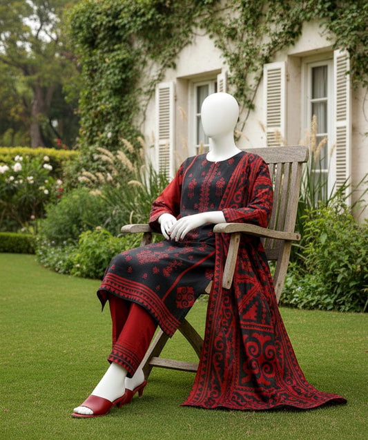 Premium Quality Lawn Digital printed 3PC SUIT AP - 122 - Abeeha Fabric