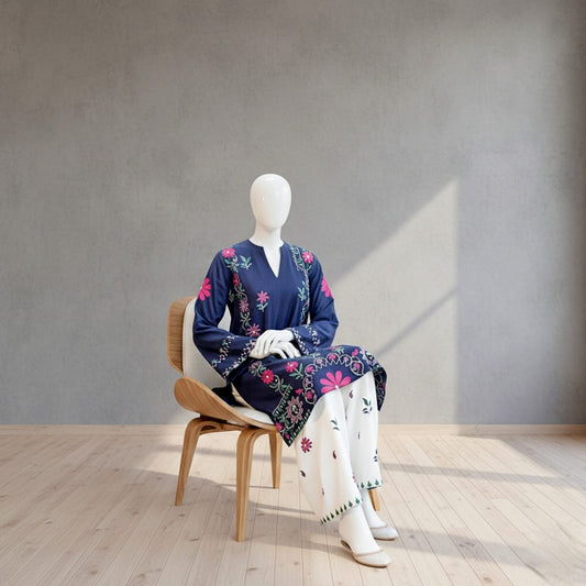 Unstitched embroidery 2pc CODE ZX2001 - Abeeha Fabric